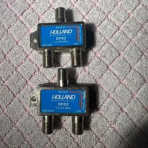 Lot of 2 HOLLAND DIPLEXER COMBINER / 5-2150MHZ DPD2 28V 2A MAX/ SATELLITE